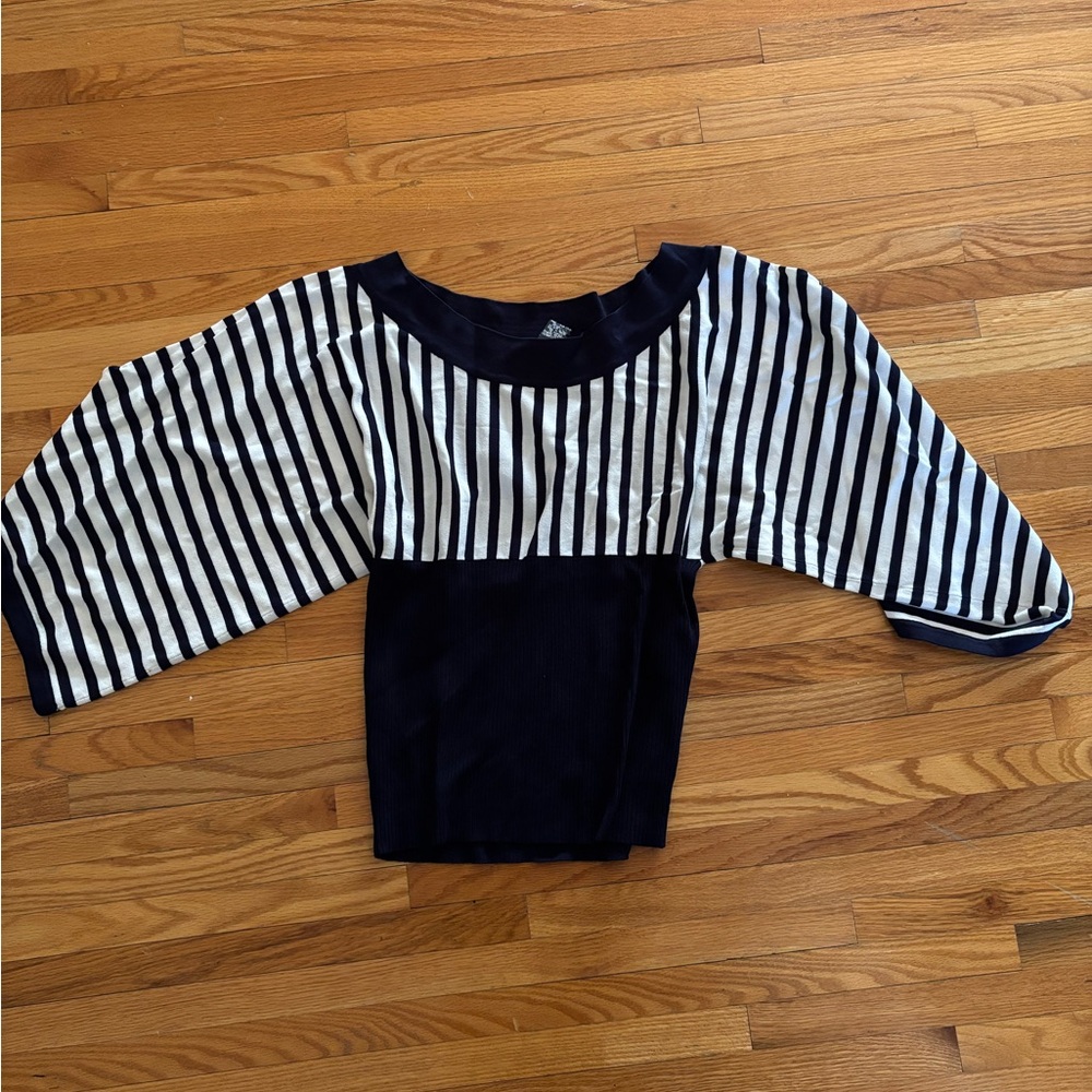 Striped Black and White Kids Top